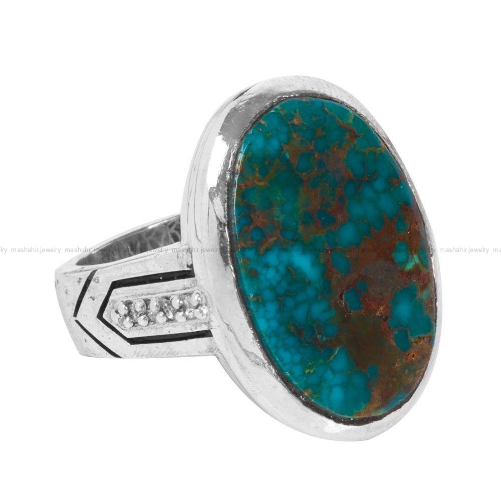 انگشتر فیروزه شجری مردانه کد 12523