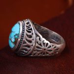 انگشتر فیروزه شجری مردانه کد 12684