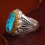 انگشتر فیروزه شجری مردانه کد 12703