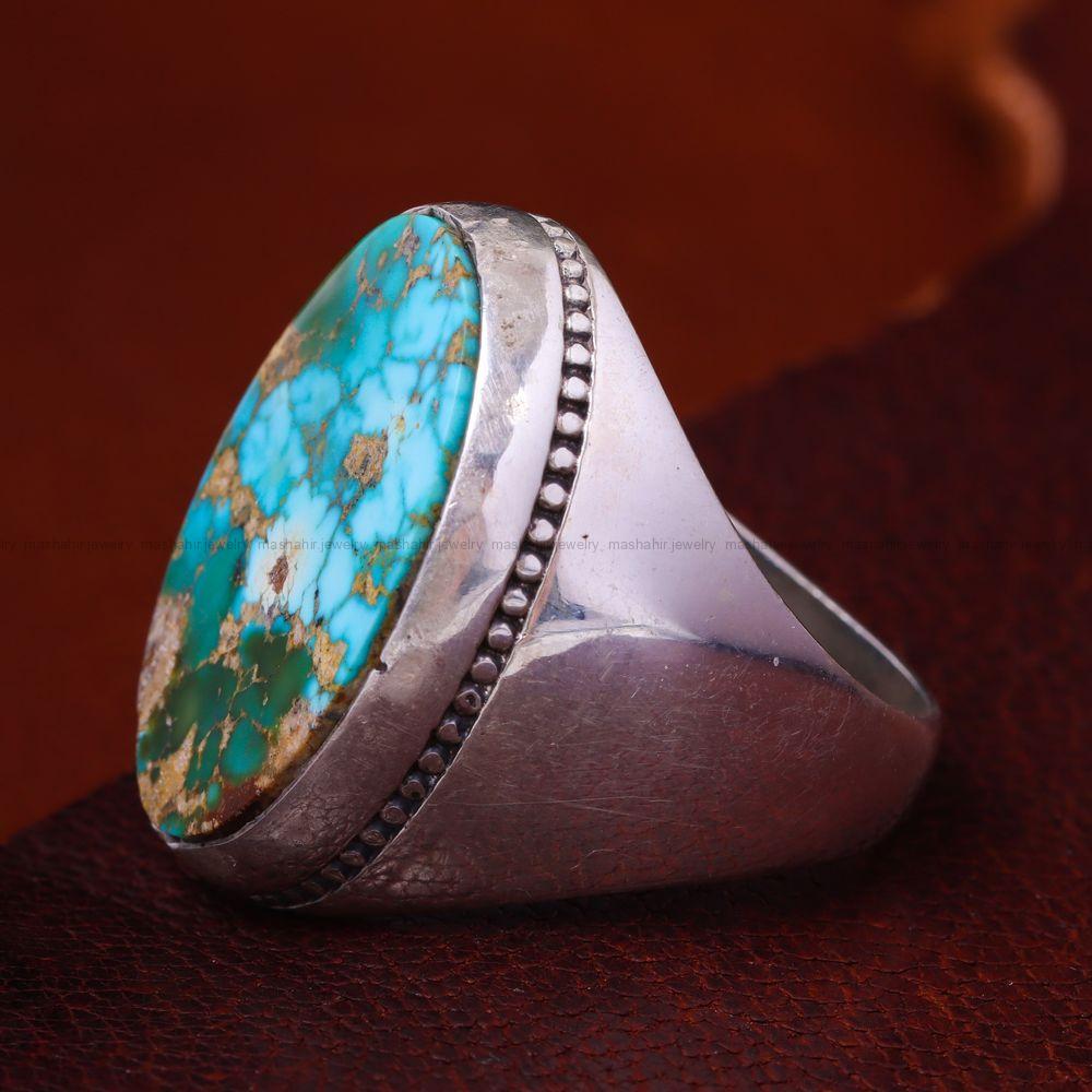 انگشتر فیروزه شجری مردانه کد 12706