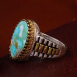 انگشتر فیروزه شجری مردانه کد 12709