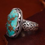 انگشتر فیروزه شجری مردانه کد 12715