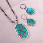 نیم ست فیروزه زنانه کد 12775