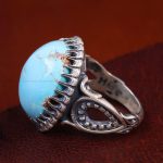 انگشتر فیروزه شجری مردانه کد 12778