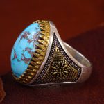 انگشتر فیروزه شجری مردانه کد 12783