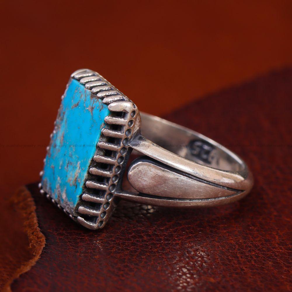 انگشتر فیروزه شجری مردانه کد 12798