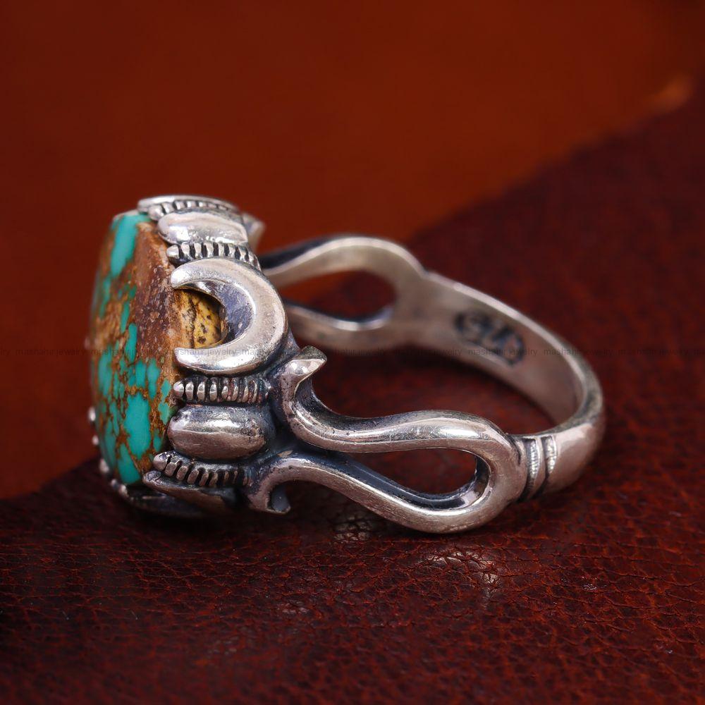 انگشتر فیروزه شجری مردانه کد 12818