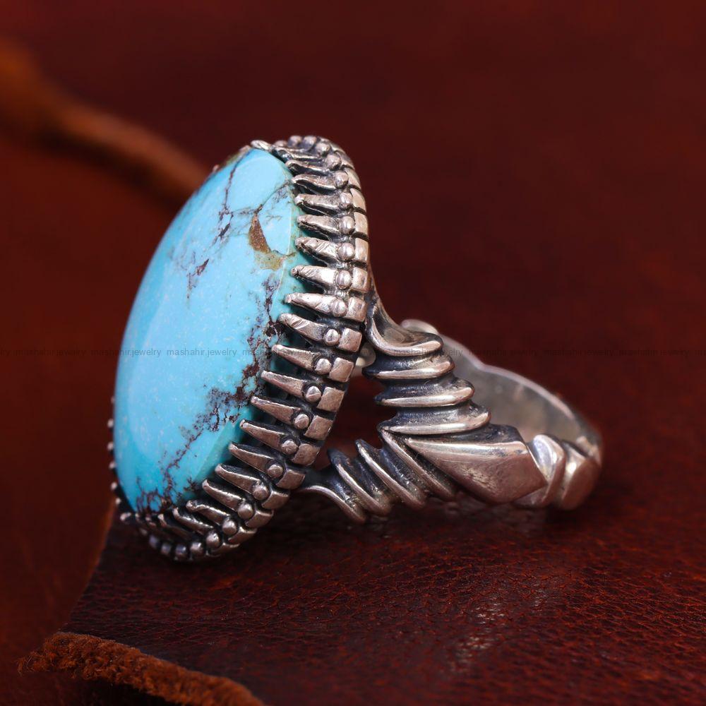 انگشتر فیروزه شجری مردانه کد 12864
