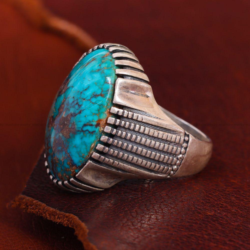 انگشتر فیروزه شجری مردانه کد 12866