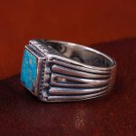 انگشتر فیروزه شجری مردانه کد 12916