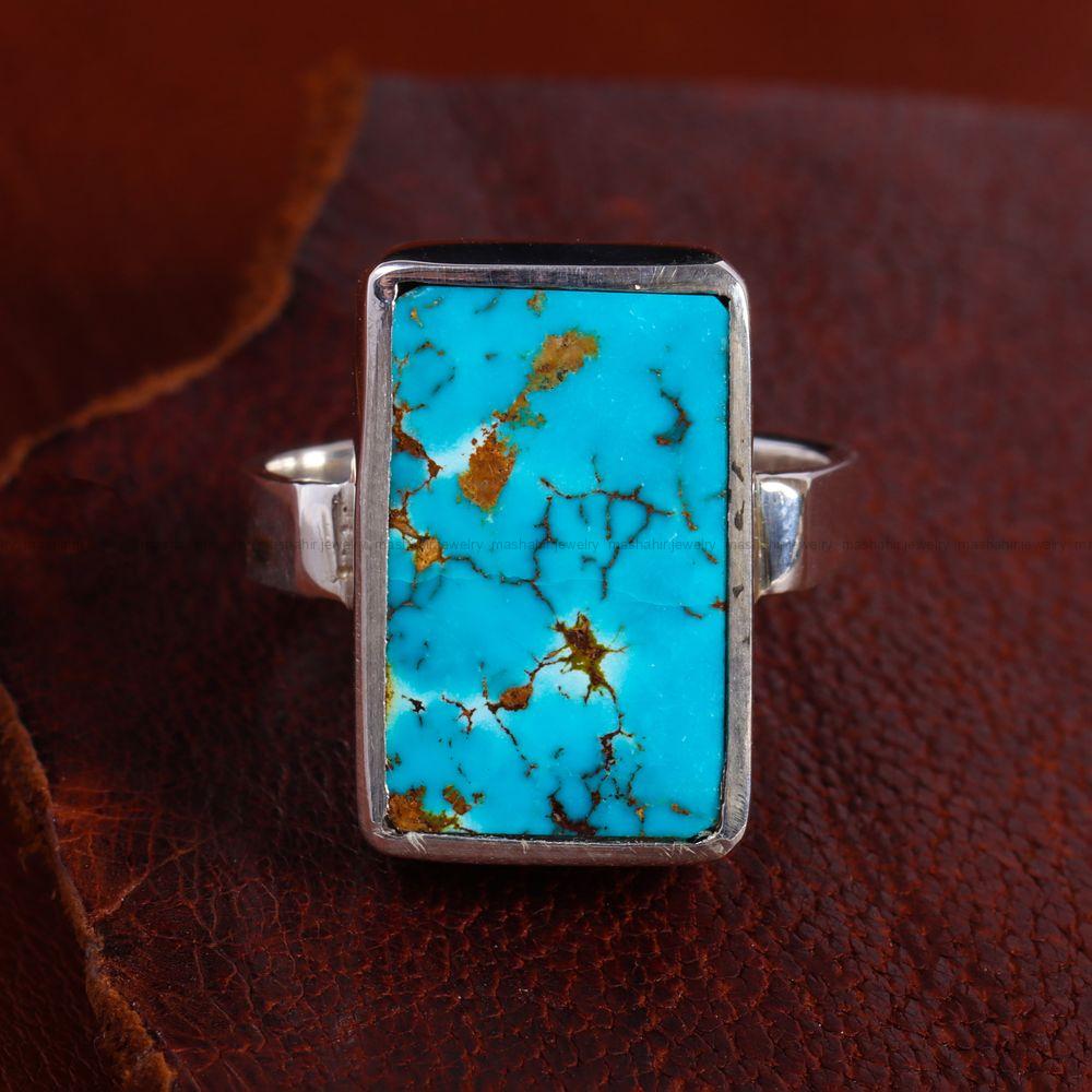 انگشتر فیروزه شجری مردانه کد 12946