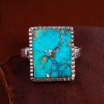 انگشتر فیروزه شجری مردانه کد 12948
