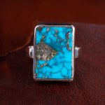 انگشتر فیروزه شجری مردانه کد 12950