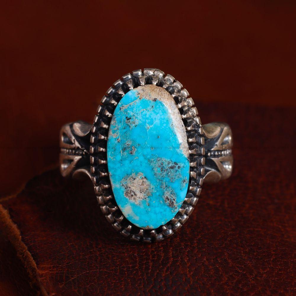 انگشتر فیروزه شجری مردانه کد 13006