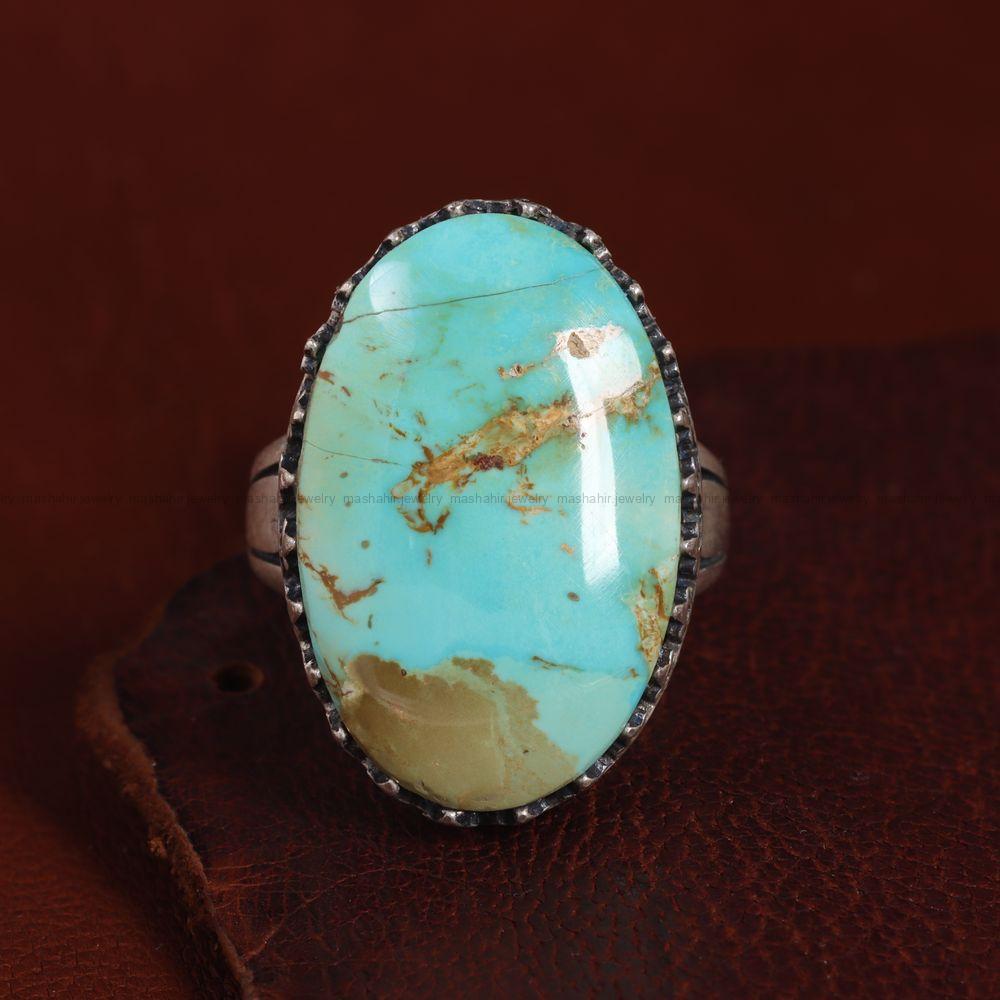 انگشتر فیروزه شجری مردانه کد 13019