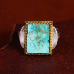 انگشتر فیروزه شجری مردانه کد 13058