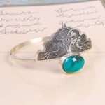 دستبند فیروزه زنانه کد 12071