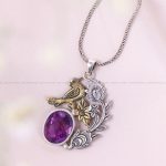 گردنبند آمیتیست زنانه کد 12080