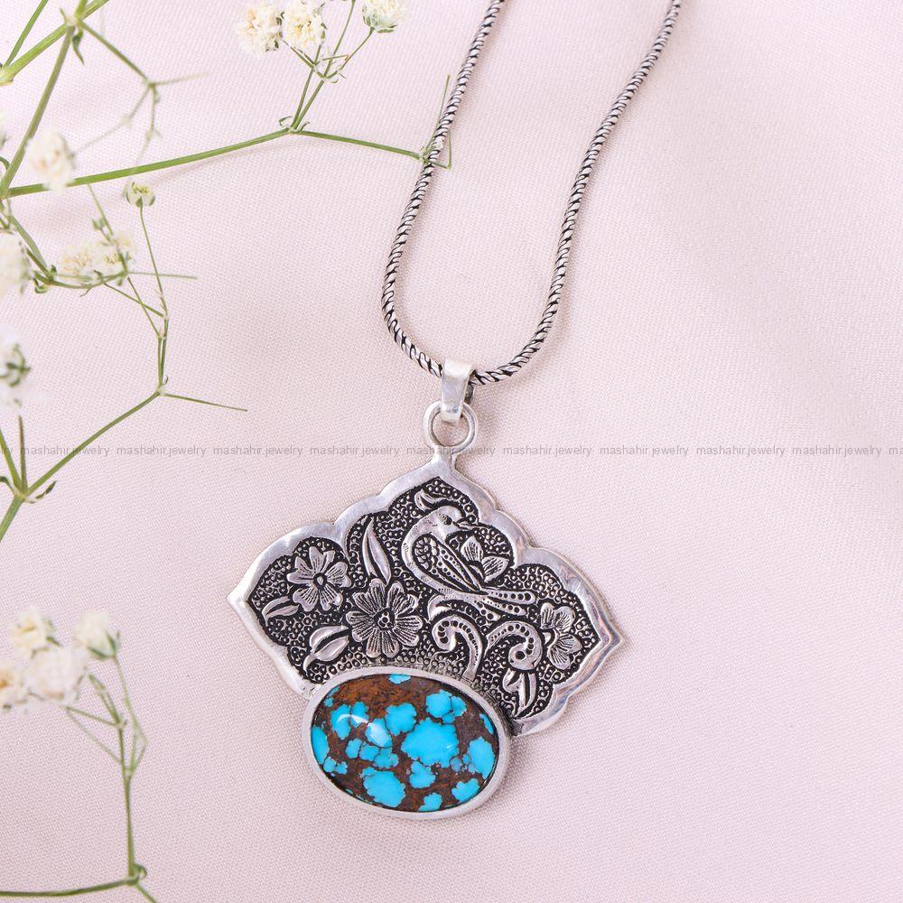 گردنبند فیروزه شجری کد 12082