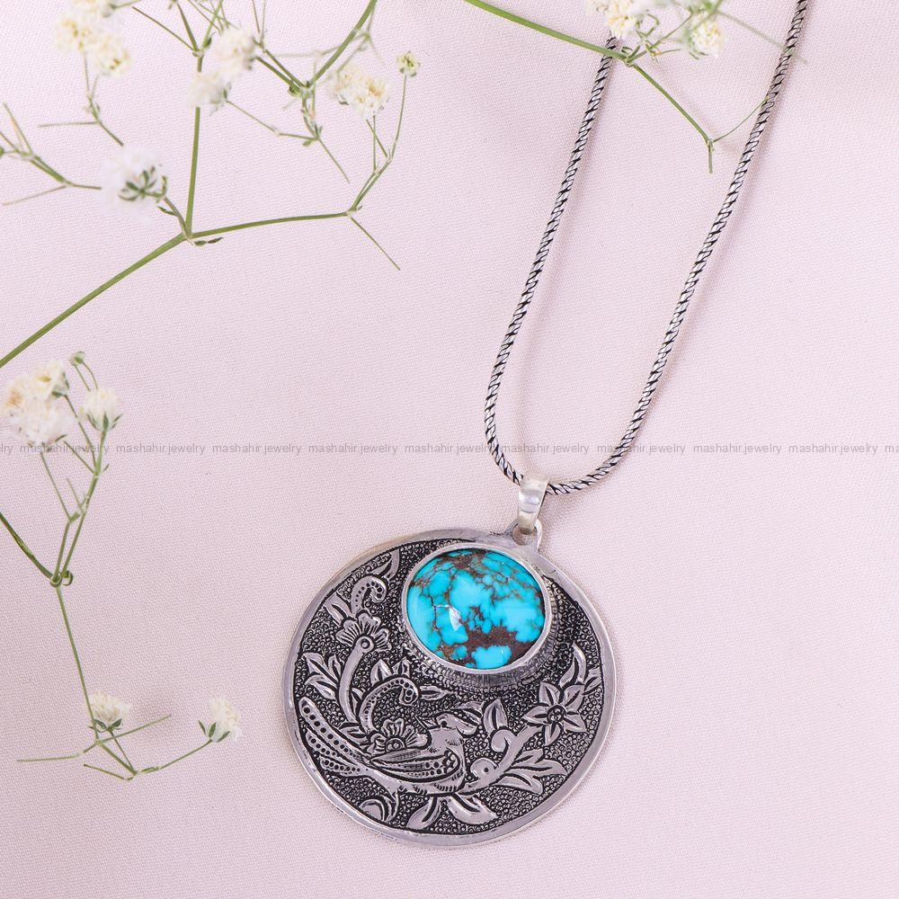 گردنبند فیروزه شجری کد 12085