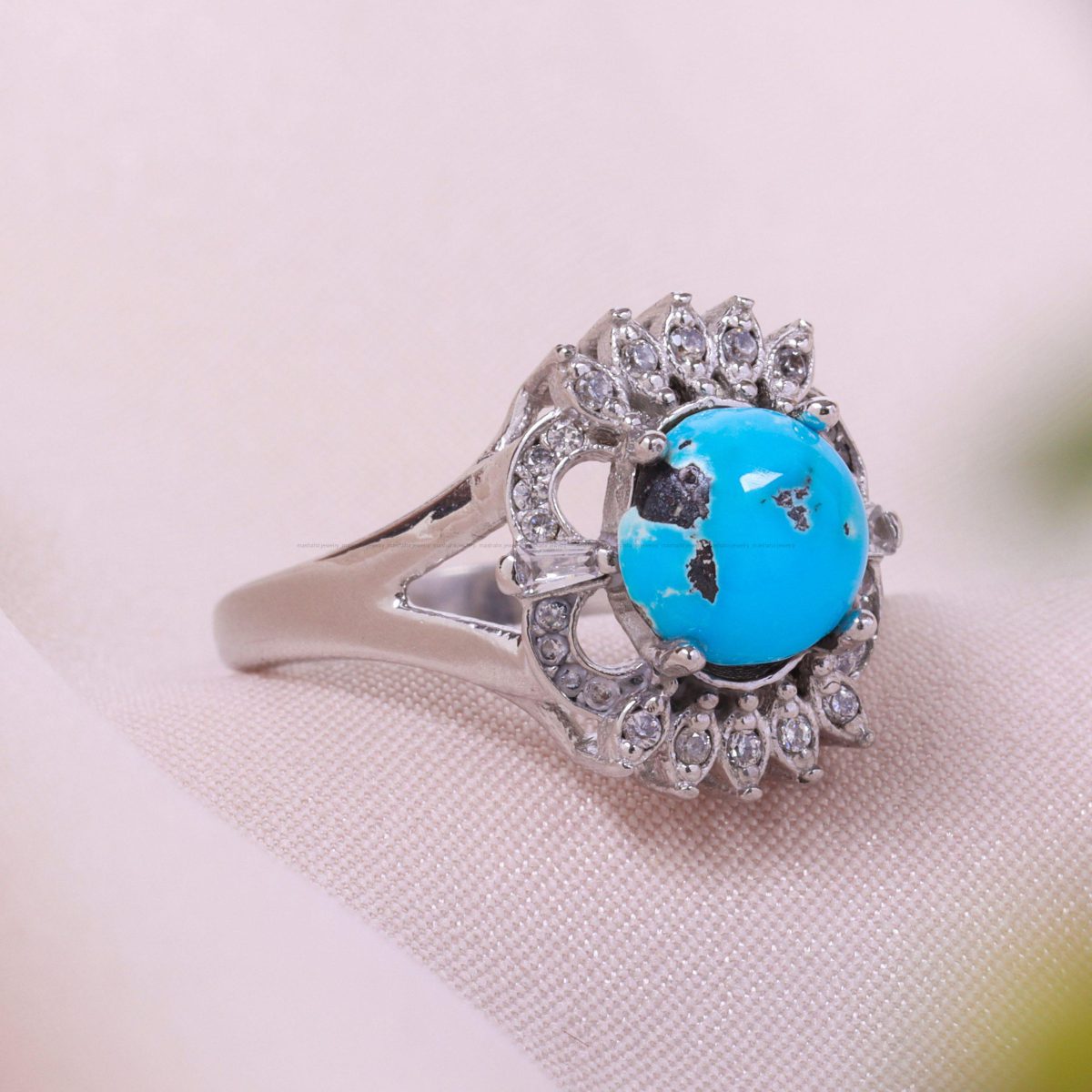 انگشتر فیروزه شجری زنانه کد 12323