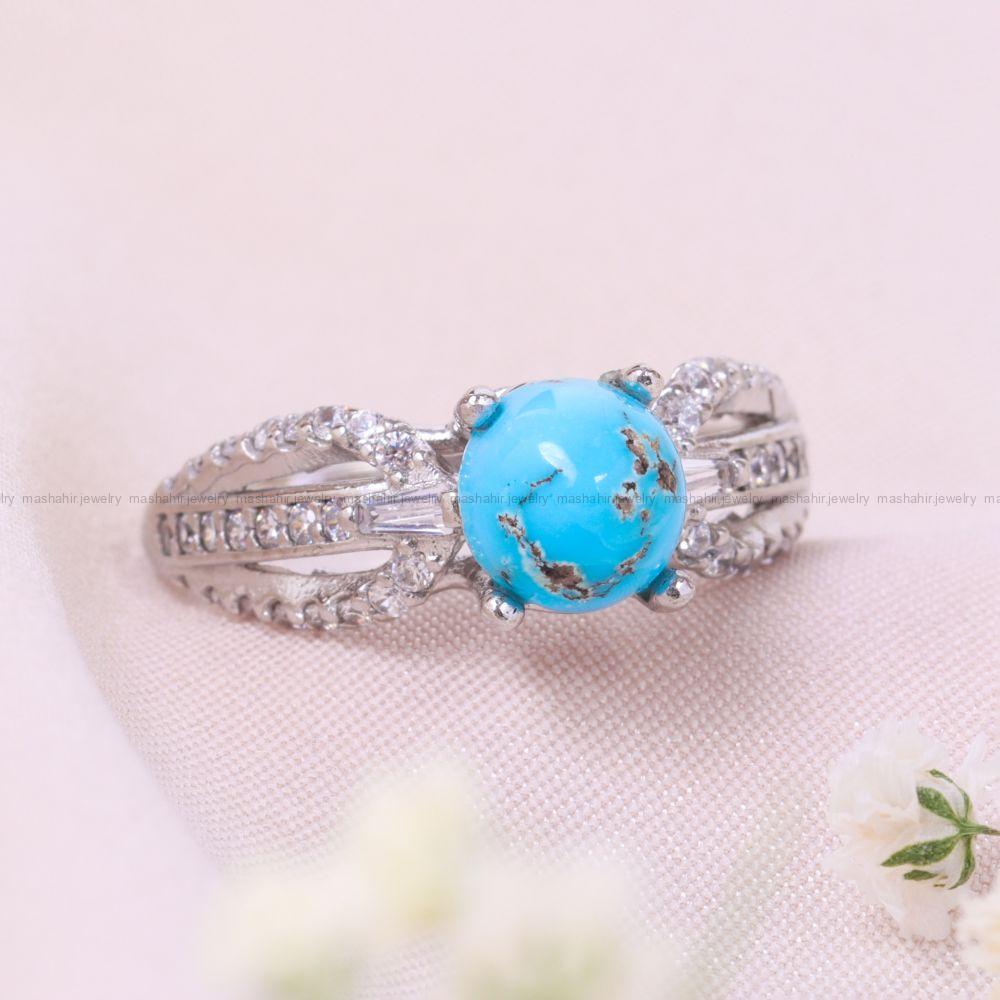 انگشتر فیروزه شجری زنانه کد 12331