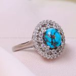 انگشتر فیروزه شجری زنانه کد 12347