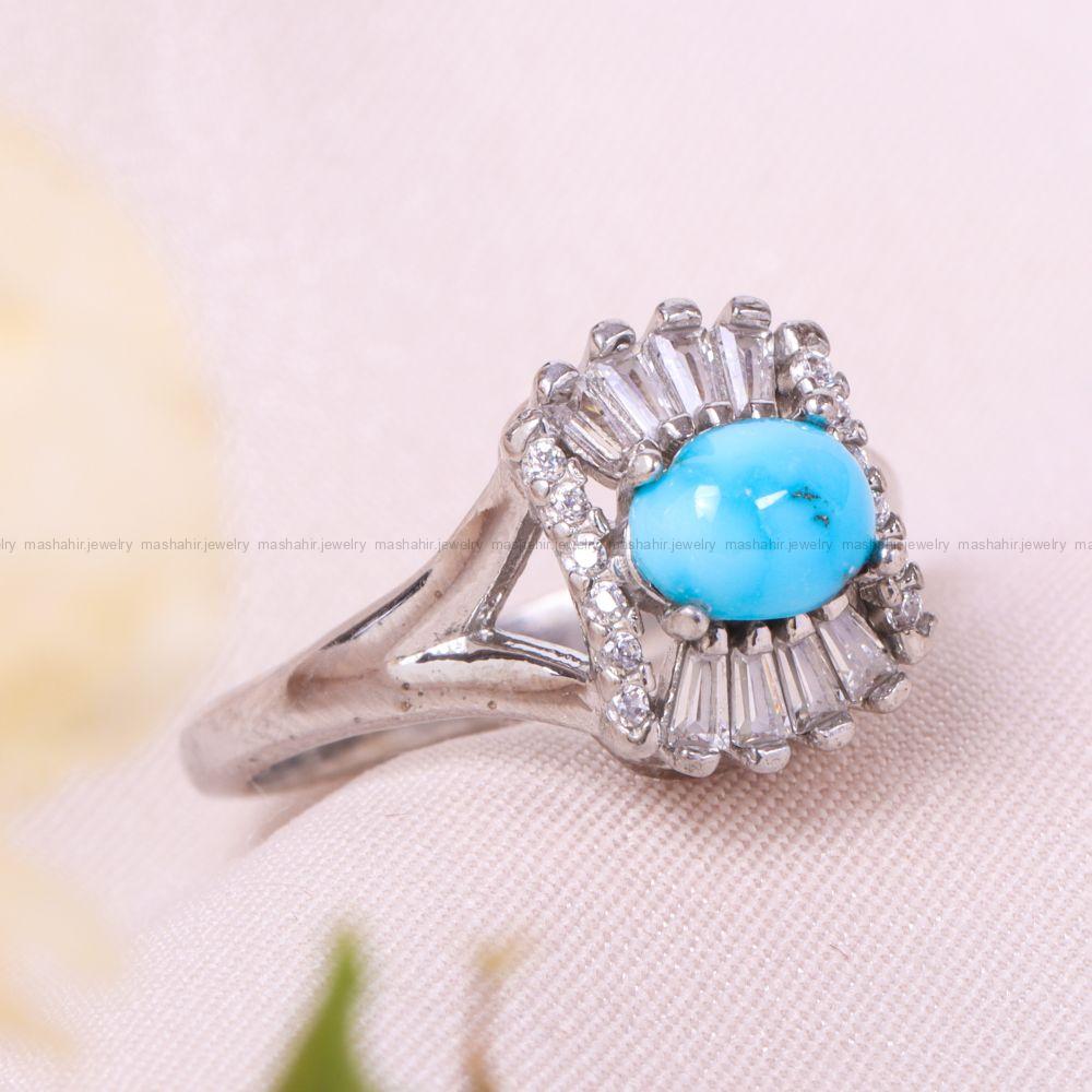 انگشتر فیروزه شجری زنانه کد 12359