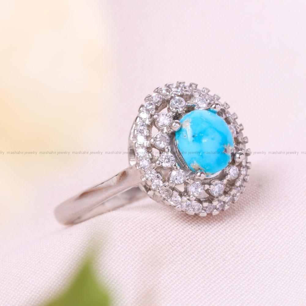 انگشتر فیروزه شجری زنانه کد 12362