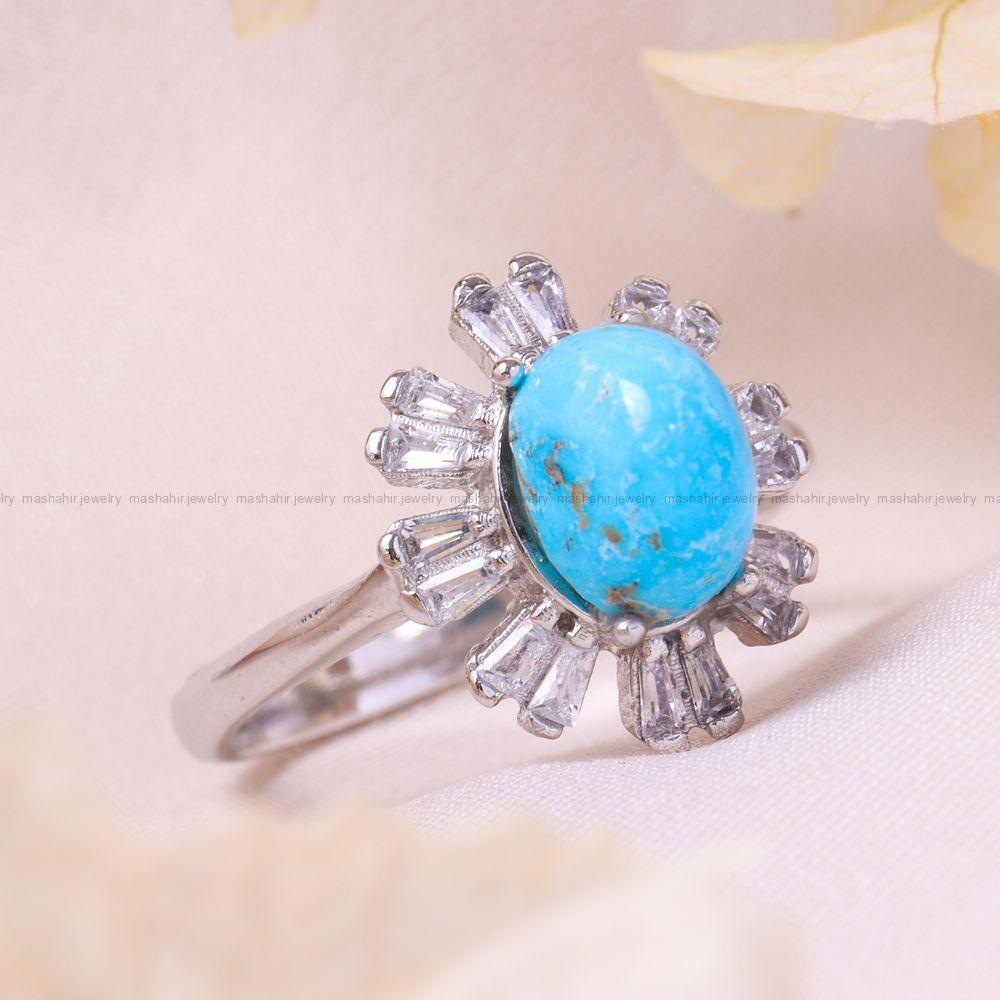 انگشتر فیروزه شجری زنانه کد 12371