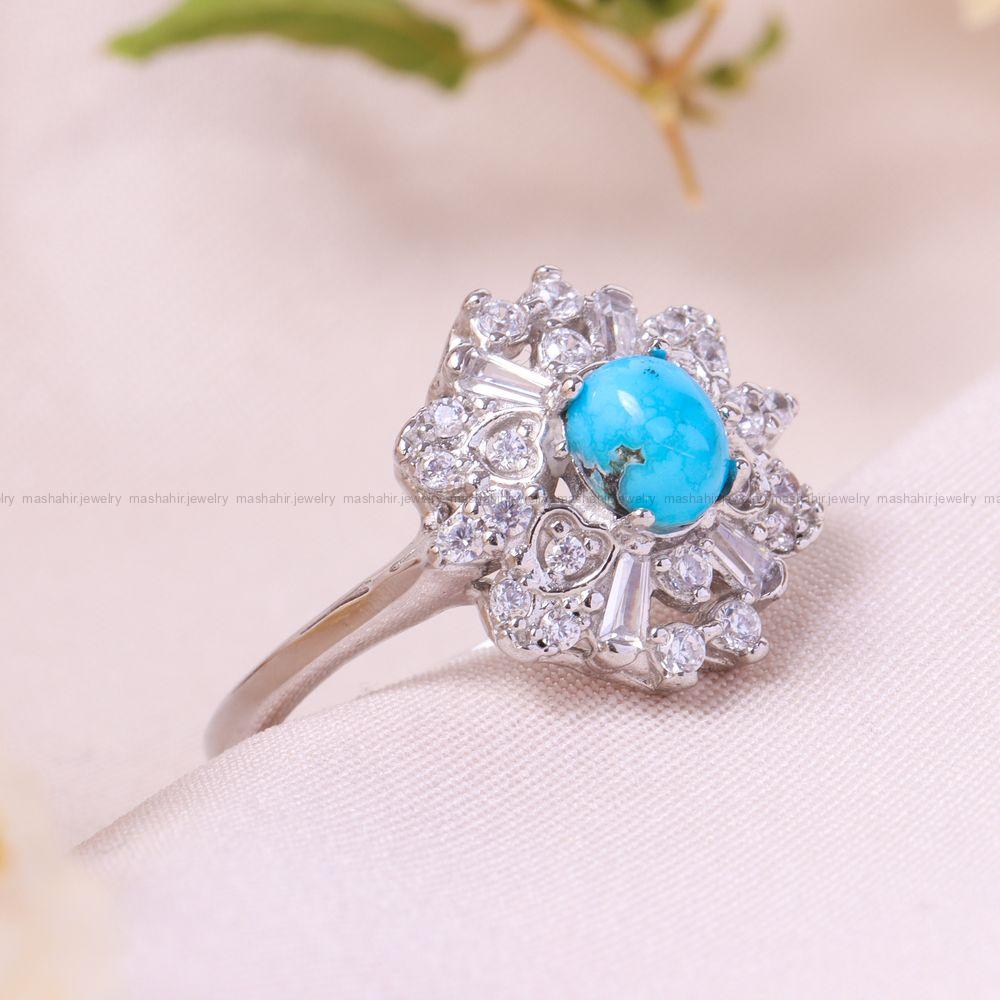 انگشتر فیروزه شجری زنانه کد 12378