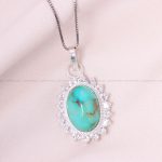 گردنبند فیروزه زنانه کد 12529