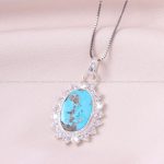 گردنبند فیروزه زنانه کد 12537