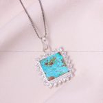 گردنبند فیروزه زنانه کد 12542