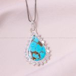 گردنبند فیروزه زنانه کد 12545