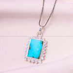 گردنبند فیروزه زنانه کد 12547