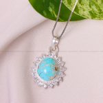 گردنبند فیروزه زنانه کد 12549