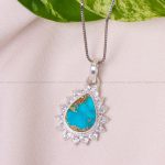 گردنبند فیروزه زنانه کد 12551