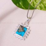 گردنبند فیروزه زنانه کد 12555