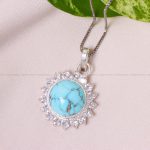 گردنبند فیروزه زنانه کد 12556