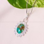 گردنبند فیروزه زنانه کد 12561