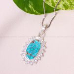 گردنبند فیروزه زنانه کد 12562