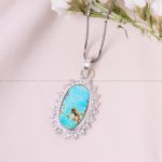 گردنبند فیروزه زنانه کد 12566