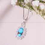 گردنبند فیروزه زنانه کد 12567