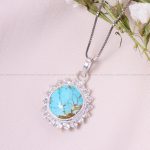 گردنبند فیروزه زنانه کد 12568