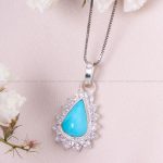 گردنبند فیروزه زنانه کد 12573