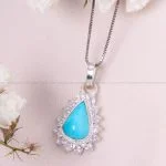 گردنبند فیروزه زنانه کد 12573