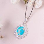 گردنبند فیروزه زنانه کد 12574