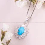 گردنبند فیروزه زنانه کد 12575