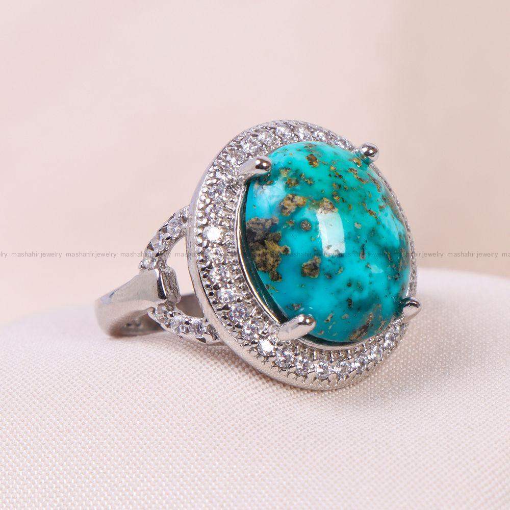 انگشتر فیروزه شجری زنانه کد 12635